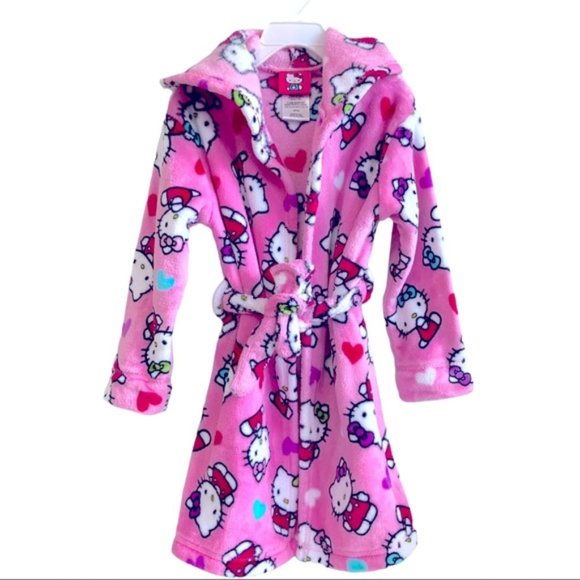 Hello Kitty Pajamas Hello Kitty Girls Velvet Fleece Robe New With Tags Size 5 Poshmark